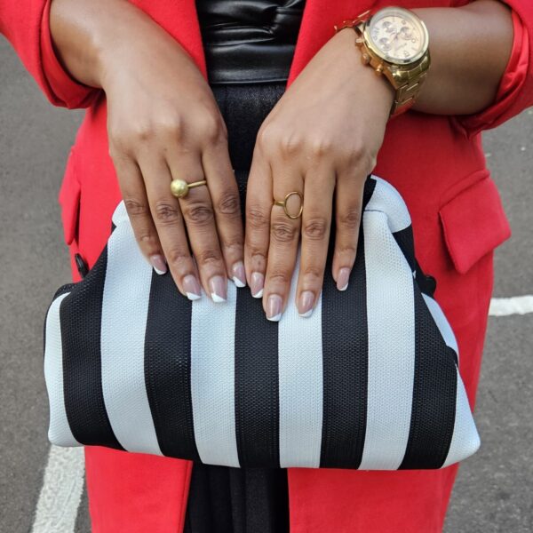 The Rembo Knitted Clutch (Striped)